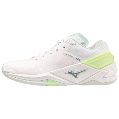 Zapatillas Balonmano Mizuno WAVE Stealth Neo Mujer - Blancos / Verdes - Chile M236SETPMJ